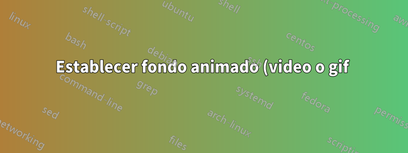 Establecer fondo animado (video o gif) para la pantalla de bloqueo en Ubuntu 14.04 LTS