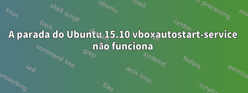 A parada do Ubuntu 15.10 vboxautostart-service não funciona