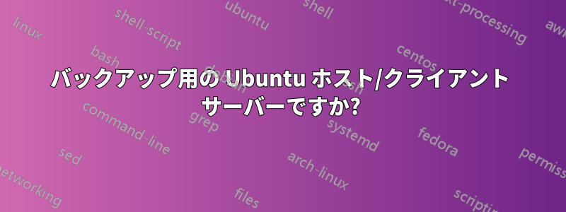 バックアップ用の Ubuntu ホスト/クライアント サーバーですか?