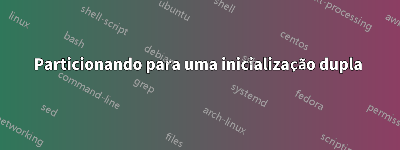 Particionando para uma inicialização dupla