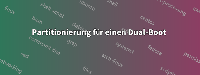 Partitionierung für einen Dual-Boot