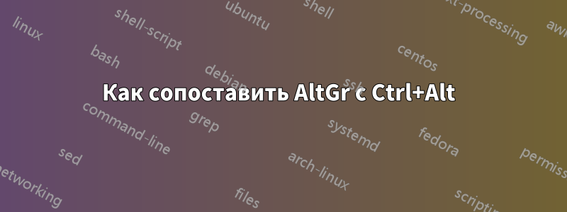 Как сопоставить AltGr с Ctrl+Alt 