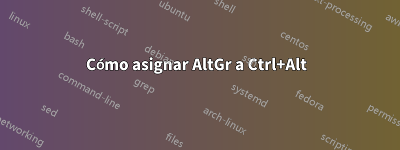 Cómo asignar AltGr a Ctrl+Alt 