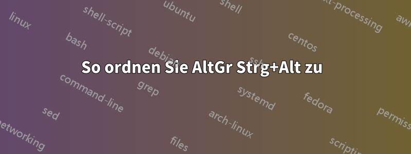 So ordnen Sie AltGr Strg+Alt zu 