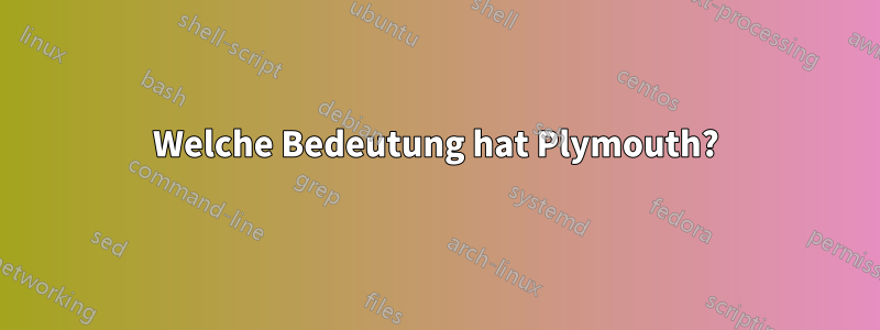 Welche Bedeutung hat Plymouth?