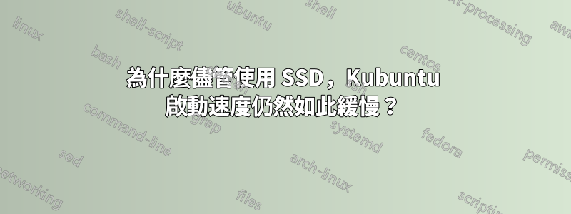 為什麼儘管使用 SSD，Kubuntu 啟動速度仍然如此緩慢？