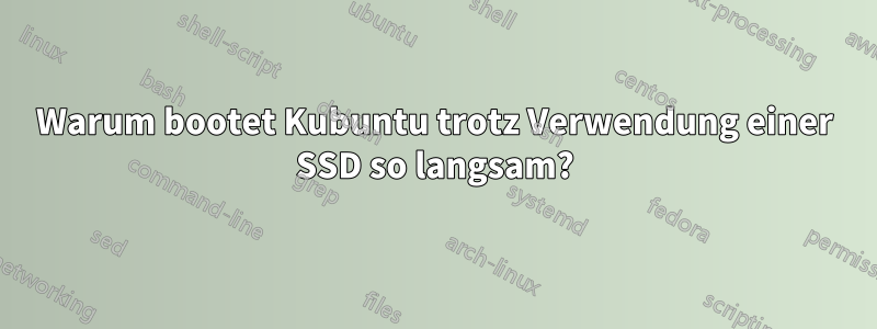 Warum bootet Kubuntu trotz Verwendung einer SSD so langsam?