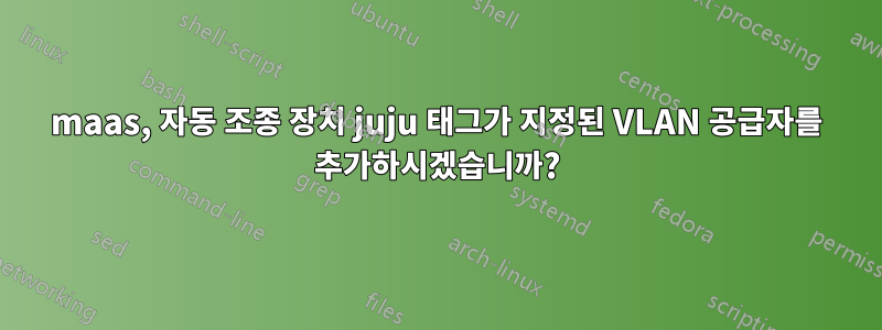 maas, 자동 조종 장치 juju 태그가 지정된 VLAN 공급자를 추가하시겠습니까?