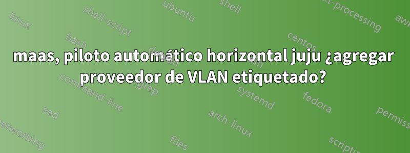 maas, piloto automático horizontal juju ¿agregar proveedor de VLAN etiquetado?