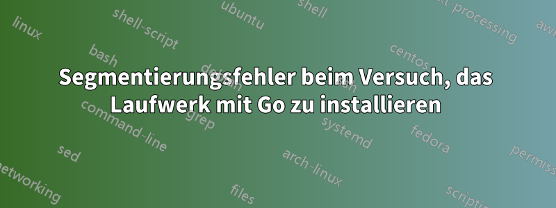 Segmentierungsfehler beim Versuch, das Laufwerk mit Go zu installieren