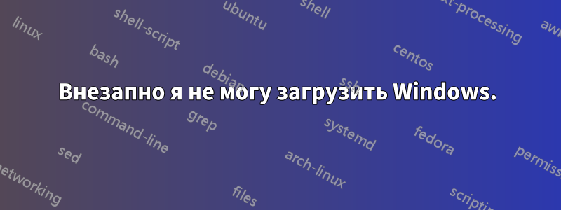 Внезапно я не могу загрузить Windows.