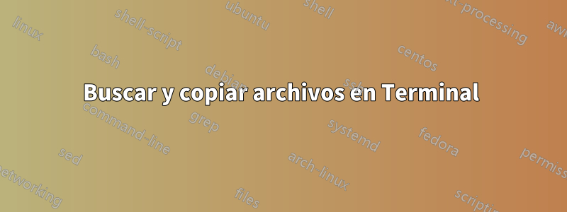 Buscar y copiar archivos en Terminal