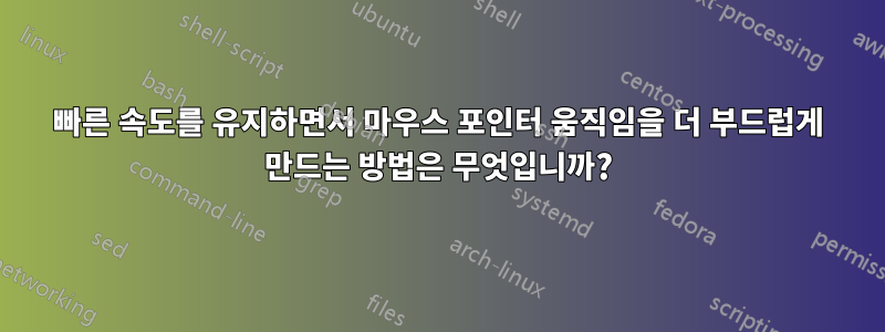 빠른 속도를 유지하면서 마우스 포인터 움직임을 더 부드럽게 만드는 방법은 무엇입니까?