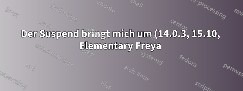 Der Suspend bringt mich um (14.0.3, 15.10, Elementary Freya) Acer Aspire E11