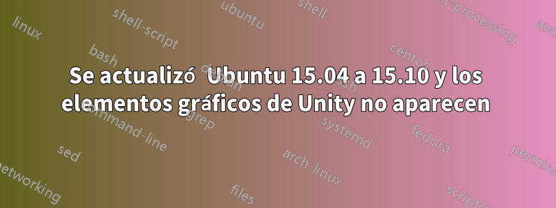 Se actualizó Ubuntu 15.04 a 15.10 y los elementos gráficos de Unity no aparecen