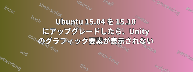 Ubuntu 15.04 を 15.10 にアップグレードしたら、Unity のグラフィック要素が表示されない