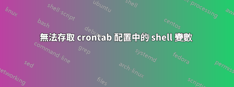 無法存取 crontab 配置中的 shell 變數