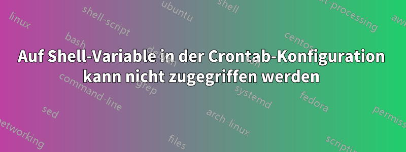 Auf Shell-Variable in der Crontab-Konfiguration kann nicht zugegriffen werden