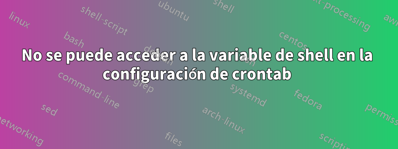 No se puede acceder a la variable de shell en la configuración de crontab