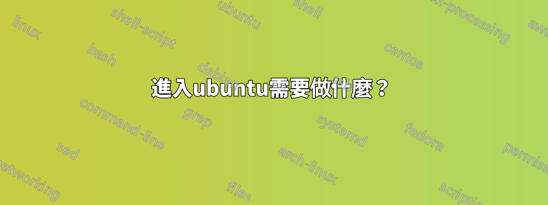 進入ubuntu需要做什麼？