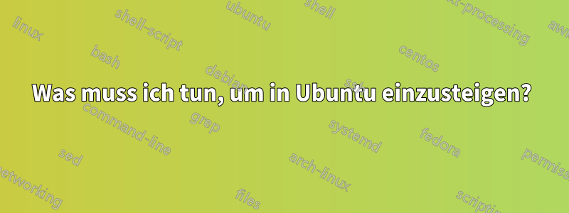 Was muss ich tun, um in Ubuntu einzusteigen?