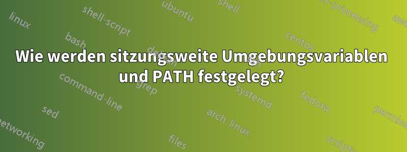 Wie werden sitzungsweite Umgebungsvariablen und PATH festgelegt?