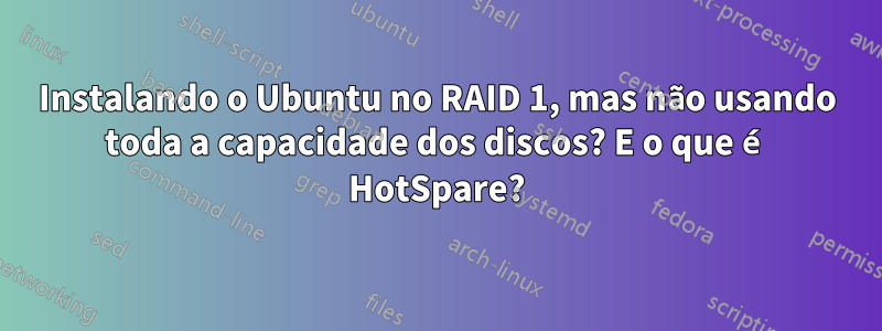 Instalando o Ubuntu no RAID 1, mas não usando toda a capacidade dos discos? E o que é HotSpare?