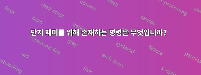 단지 재미를 위해 존재하는 명령은 무엇입니까? 