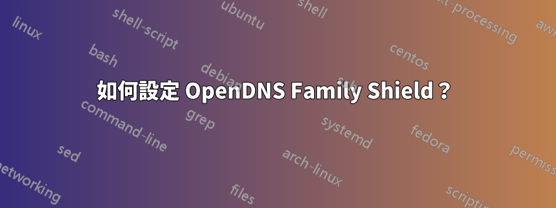 如何設定 OpenDNS Family Shield？