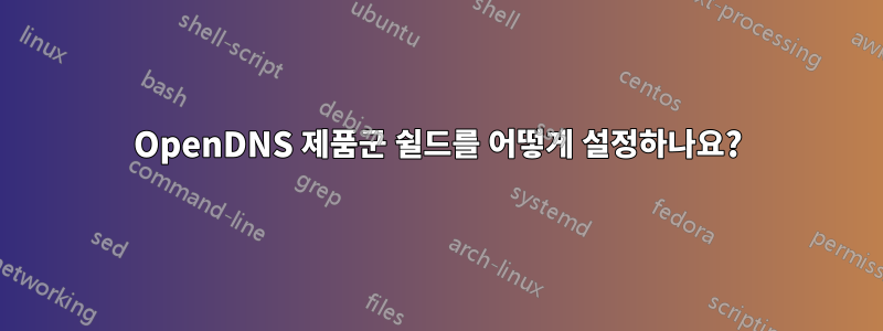 OpenDNS 제품군 쉴드를 어떻게 설정하나요?