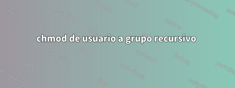 chmod de usuario a grupo recursivo