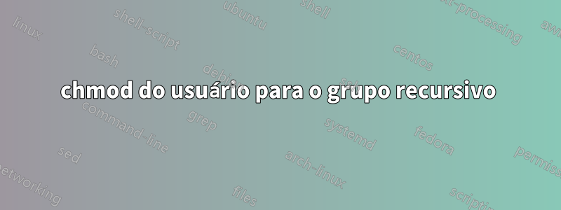 chmod do usuário para o grupo recursivo