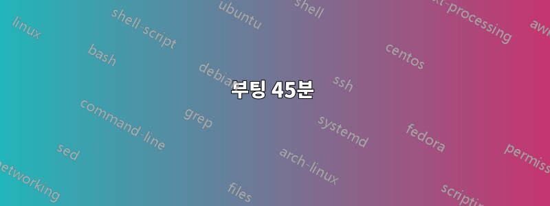 부팅 45분