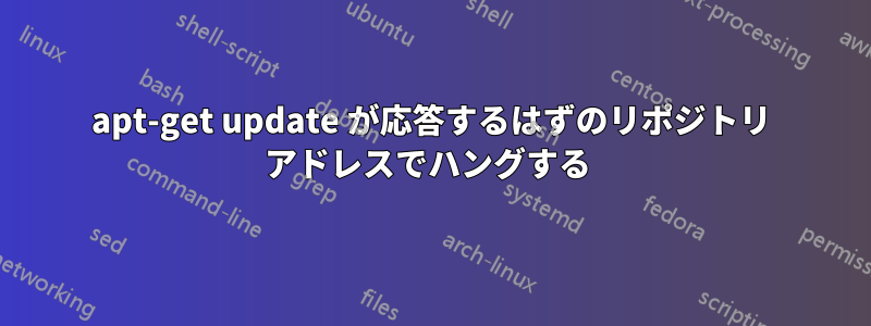 apt-get update が応答するはずのリポジトリ アドレスでハングする 