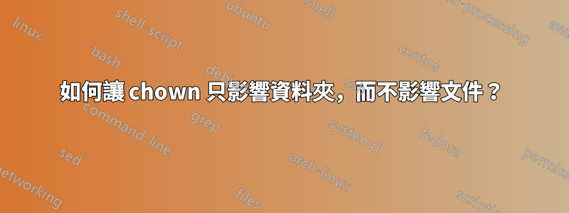 如何讓 chown 只影響資料夾，而不影響文件？