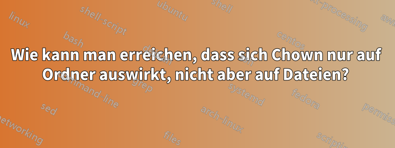 Wie kann man erreichen, dass sich Chown nur auf Ordner auswirkt, nicht aber auf Dateien?