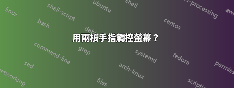 用兩根手指觸控螢幕？