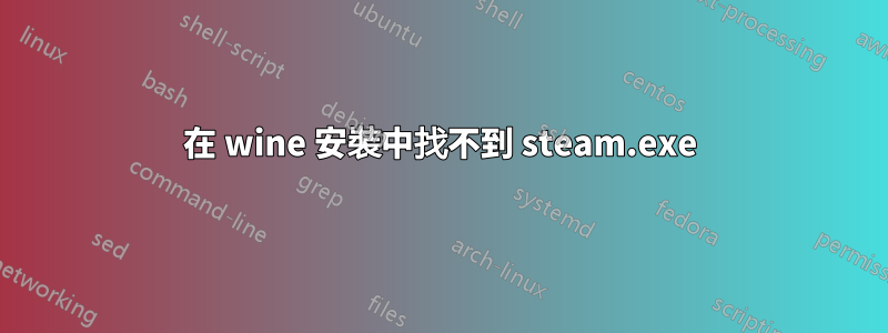 在 wine 安裝中找不到 steam.exe