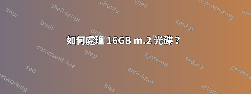 如何處理 16GB m.2 光碟？