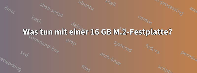 Was tun mit einer 16 GB M.2-Festplatte?