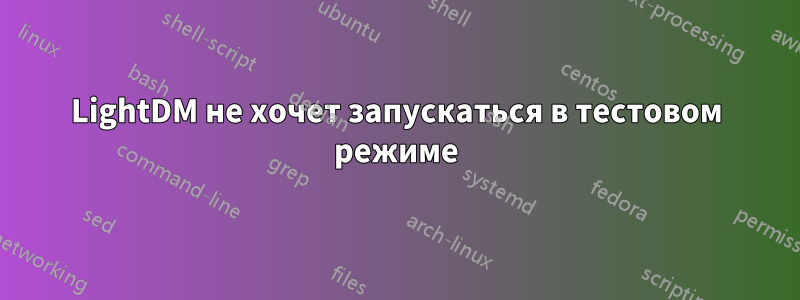 LightDM не хочет запускаться в тестовом режиме