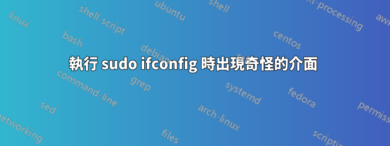 執行 sudo ifconfig 時出現奇怪的介面