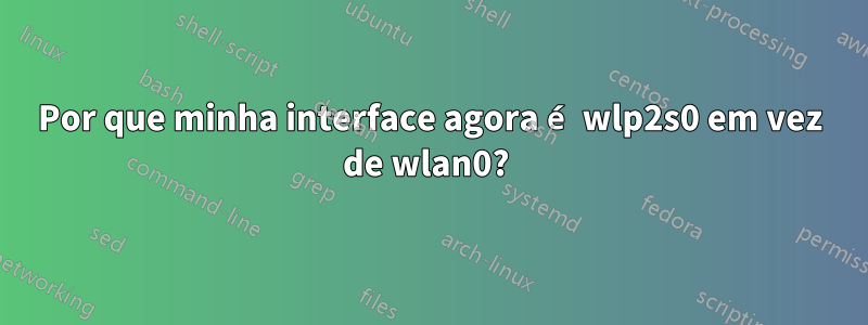 Por que minha interface agora é wlp2s0 em vez de wlan0?
