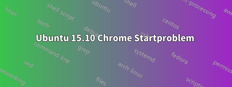 Ubuntu 15.10 Chrome Startproblem