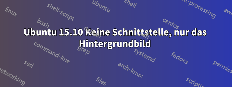 Ubuntu 15.10 Keine Schnittstelle, nur das Hintergrundbild