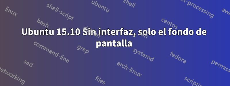 Ubuntu 15.10 Sin interfaz, solo el fondo de pantalla