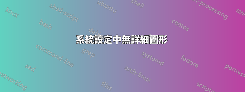 系統設定中無詳細圖形