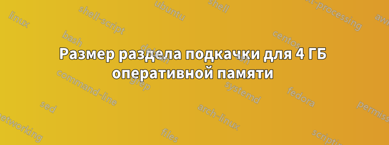 Размер раздела подкачки для 4 ГБ оперативной памяти