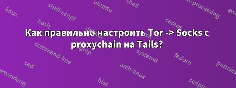 Как правильно настроить Tor -> Socks с proxychain на Tails?