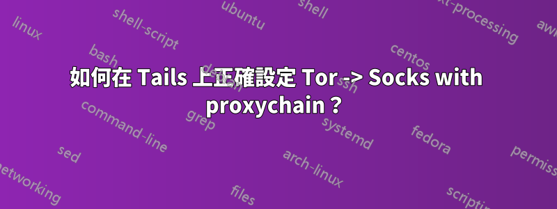 如何在 Tails 上正確設定 Tor -> Socks with proxychain？